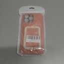 Luxury Compatible with iPhone 14 Pro Max Case with Glitter Diamond Stand, Soft Quilted Leather Design for Women & Girls 6.7" (Orange)