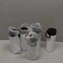 5 Pack Sublimation Blank Tumbler White Sports Water Bottles 18 OZ Wide Mouth Stainless Steel Vacuum Flask with Spout Lid for Tumbler Press Machine Sublimation Print