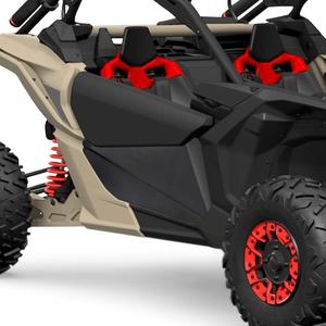KEMIMOTO X3 Lower Doors, Lower Door Panels with Metal Frame compatible with Can Am Maverick X3 2017 2018 2019 2020 2021 2022 2023 2024 2025, Replace OEM 715002903 (Pack of 2)