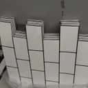 Yoillione Peel and Stick Backsplash for Kitchen: Self Adhesive Wall Tiles for Bathroom - Vinyl Thick Back Splash Tile (10, White with Black Trim)