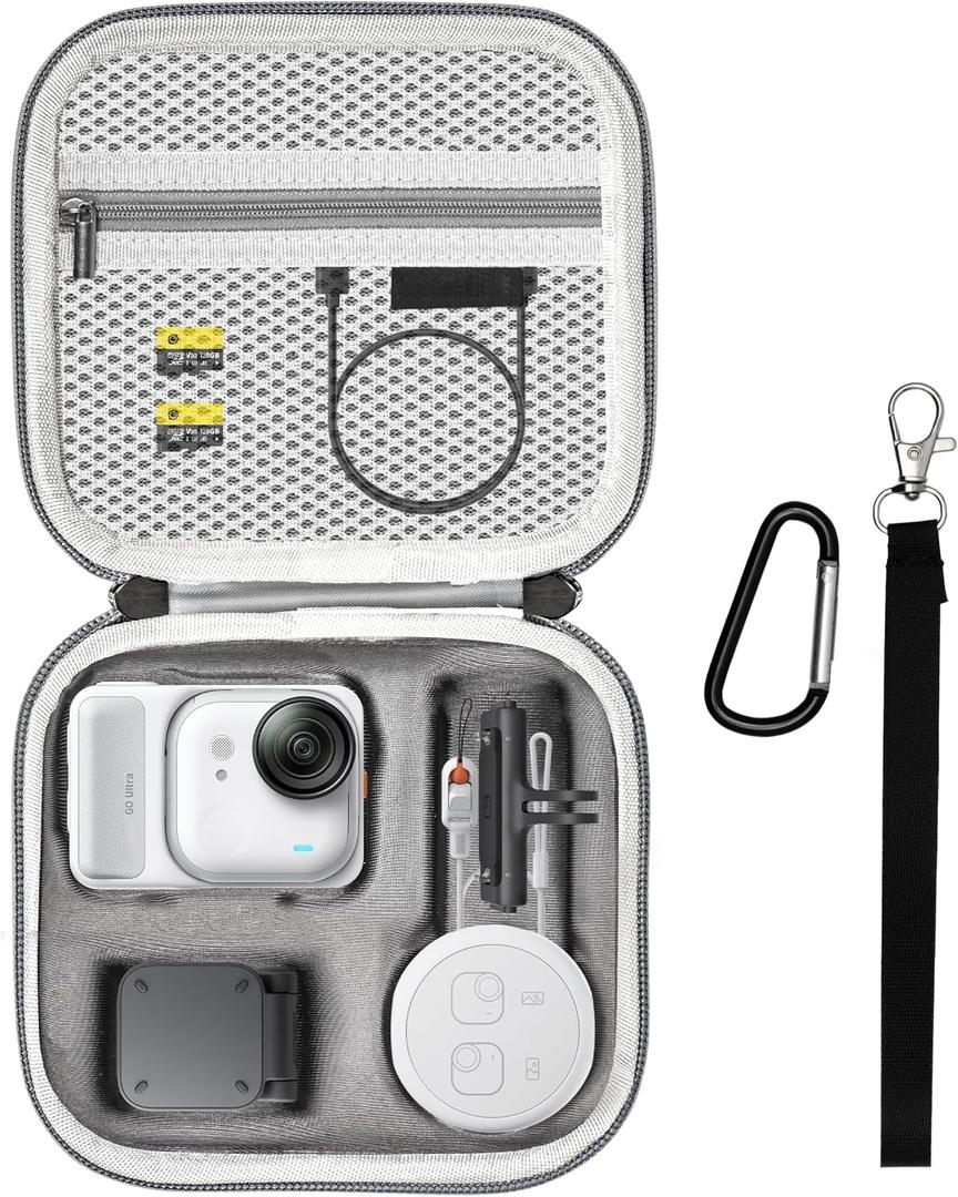 Carrying Bag for Insta 360 GO Ultra Accessories Storage Protective Case Hard Shell Cover for Insta360 GO Ultra Vlogging Action Camera Accessory