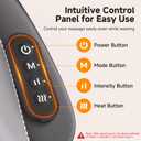 6D Neck Massager for Pain Relief Deep Tissue, Kneading Shiatsu Neck and Shoulder Massager with Heat,Cordless Massager for Back and Shoulder Pain, Gifts for Women Men Home Office Christmas (Black)