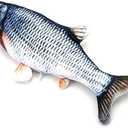 Cat Toys Catnip Automatic Flip Fish Dolls, Cat Toys, Applicable to All Kinds of Cats, USB Electric Mobile pet Toys, Electric Puppet Fish, Suitable for Cats