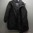 Wantdo Women's Down Jacket Water Resistant Warm Winter Parka Long Puffer Coat with Fur Hooded (Large, Black)