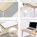 Foldable Laptop Desk for Bed, Bed Laptop Table, Foldable Portable Lap Bed Tray, 23.6 Inch Floor Table for Drawing Reading and Writing, Bamboo