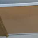 DOLLAR BOSS Cork Board Bulletin Board with Linen Double-Sided 36" x 24" Linen Corkboards for Walls Picture Display Vision Board for Office Home School Framed Picture Pin Board, 20 Pushpins 10 Clips