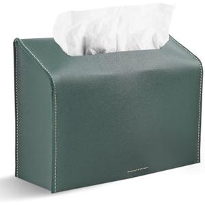 Leather Cover for Disposable Paper Hand Towel Box, Compatible with Kleenex Paper Hand Towel(1-Dark Green)