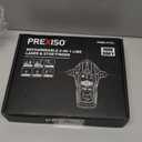 PREXISO 2-in-1 Stud Finder with Laser Level, Rechargeable Multi Surface Cross Line Laser & Wall Stud Scanners Tool for Hanging Frames & Picture, Wood Ac Wire Metal Studs Joist Pipe Detection