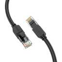 Cat 6 Ethernet Cable 125 ft, Indoor/Outdoor 26AWG UTP High Speed 10Gbps Internet Cable, Black RJ45 LAN Patch Cables, Ethernet Cord Suitable for Games, Computers, Televisions, Routers, Printers