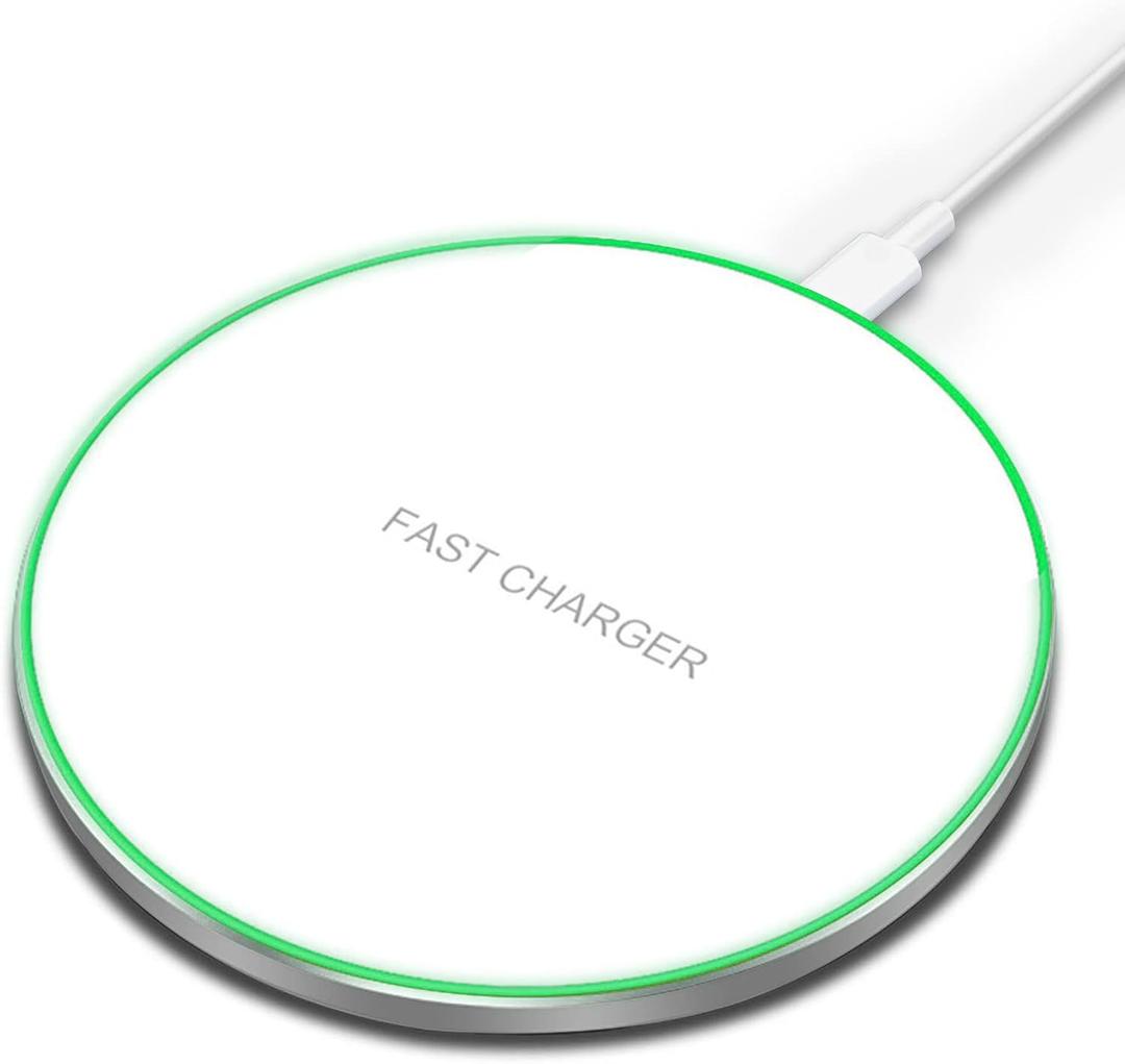 Fast Wireless Charger,20W Max Wireless Charging Pad Compatible with iPhone 16/15/14/13/12/SE/11/Pro,AirPods;FDGAO Induction Charge Mat for Samsung Galaxy S25/S24/S23/S22/Note,Pixel/LG G8 (White)