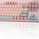 EPOMAKER Aula S102 PRO Membrane Gaming Keyboard with TFT Screen, Volume Knob & Number Pad, BT/2.4G/USB, RGB Backlit, Creamy Silicone Structure, Silent Keyboard for PC Game/Office (Pink)