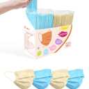 Adult Face Masks Disposable 100 Pack 2 Colors, 4 Ply ASTM Level 3