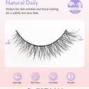 False Eyelashes Natural Lashes Wispy Fake Eyelash Cat Eye Strip Lash Mink Lashes Pack Fluffy Eye Lashes Natural Look Short Cateye Lash Strips (Natural Daily)