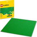 LEGO Classic Green Baseplate, Square 32x32 Stud Foundation to Build, Play, and Display Brick Creations, Great for Grassy Nature Landscapes, 11023, 4+