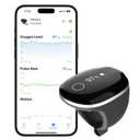 Wellue O2Ring-S Oxygen Monitor for Small Fingers | Rechargeable Pulse Oximeter, Continuous Blood Oxygen & Pulse Rate Tracking with Vibration Reminder | 24 hrs Battery Life, 4 * 10 Hours Data Storage