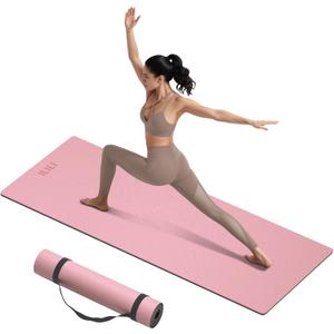 ILILI 10mm Extra Thick, TPE Yoga Mat, 76×28 Inch Extra Long, Carrying Strap