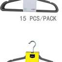 Amazon Basics Slim Velvet Non-Slip Space Saving Suit Clothes Hangers, Closet Organizer, Gray/Silver, 50-Pack