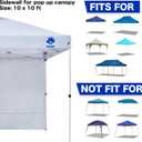 Fanpat Instant Canopy Tent Sidewalls for 10x10 Pop Up Canopy Waterproof,99% UV Protection3 Piece Sidewalls, White(3PCS Sidewall Only, Canopy Tent NOT Included)