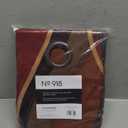 No. 918 Intersect Ogee Print Semi-Sheer Grommet Curtain Panel (48"W x 63"L (Pack of 1), Paprika Red)