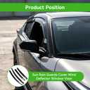 munirater Window Visors Rain Guard Wind Vent Shade Deflector Replacement for 2013-2019 Nissan Sentra Sedan 4-Piece Set Black