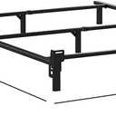 Amazon Basics Metal Bed Frame, 9-Leg Support Base for Box Spring and Mattress, King-Size, Tool-Free Easy Assembly, 79.6" x 76" x 7", Black