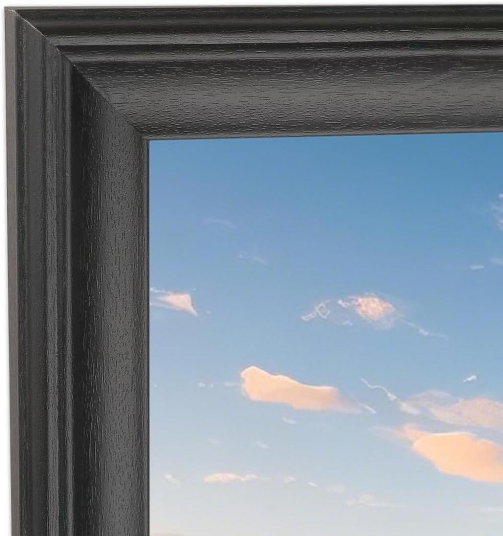 19x33 inch Picture Frame Solid Wood Black (A23B1933)