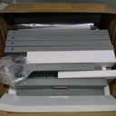 HDPS Shower Bench for Inside Shower, Gray Waterproof Shower Stool for Shaving Legs, Poly Lumber Shower Chair Seat with Handles & Shower Head Holder, Bathroom Shower Foot Rest Stool with Storage Shelf