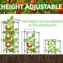 3 Pack Square Tomato Cages for Garden, 59 Inch Tall Heavy Duty Metal Tomato Plant Support Trellis, Adjustable Large Tomato Stakes for Outdoor Pots Climbing Plants, Vegetables, Cucumber