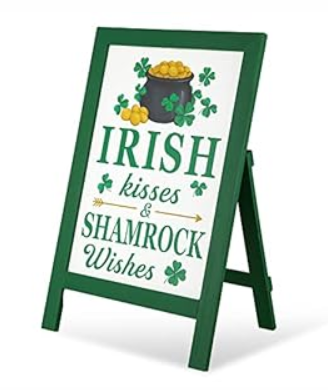 Glitzhome 24"H Patriotic Americana Wooden Easel Porch Decor for for Patriot's Day 4th of July Home Front Door Yard Party