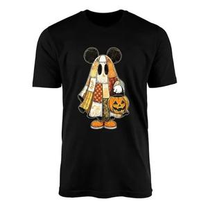 GLIGLITTR Girls Boys Halloween Outfits Cute Mouse Pumpkin Shirts Trick or Treat Spooky Season Tshirt Tops Kids Fall Clothes, Black, Size 160