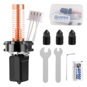 Hotend Kit for Flashforge Adventure 5M, 5M Pro 3D Printer, ad5m Extruder Hot End Replacement, with 0.2,0.4,0.6,0.8mm Hardened Steel Nozzle, Ceramic Heater and Thermistor