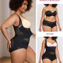 Nebility Plus Size Shapewear Bodysuit for Women Tummy Control Body Shaper Seamless Faja Colombian Waist Trainer Girdle (2X)