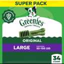 Greenies Veterinarian-Recommended Adult Natural Dental Dog Treats Large Size, Dog Dental Chews, Original Flavor, 54 oz. Pack, 34 Count (EXP 08/28/27)