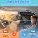 ZATOOTO Car Window Shade 4Pack Side Window Sunshade Single Layer Ventilation & Visibility & Sunshade Car Window Cover for UV Rays Magnet Reinforced for Non-Slip Travel with Bug Free(B Shape for Rear)