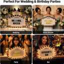 20IN Large Wedding Bottle Service Sign, Personalized DIY Stickers Warm White VIP LED Bottle Girl Sign for Club, Handheld Custom Wedding Entance Props Light up Marquee Sign for Event Bridal Engagement Anniversary Birthday Party (Style C), 23IN