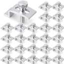Blulu 24 Pcs T 8726 1/4 Inch Aluminum Storm Door Panel Clip Storm Window Screen Clips Screen Door Hardware(Aluminum)