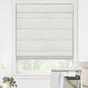 LazBlinds No Drill Roman Shades for Windows, Cordless Blackout Window Shades with UV Protection, Polyester Fabric for Bedroom & Living Room, 48" W x 64" H, Natural