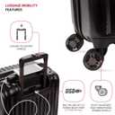 SwissGear 7272 Energie Expandable Hardside Luggage with Spinner Wheels and TSA Lock, Black, 3-Piece Set