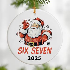 Funny Christmas Ornament 2025, Funny 67 Ornament, 6 7 Meme, 6 7 Christmas Ornaments, Gen Alpha Xmas Gift, 67 Gift, Stocking Stuffers for Teens (Six Seven-m)