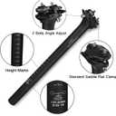 FIFTY-FIFTY Mountain Bike Seat Post, 27.2/30.9/31.6mm Aluminum Alloy Bicycle Seat Post, 350mm Length for MTB, Road Bike, E-MTB