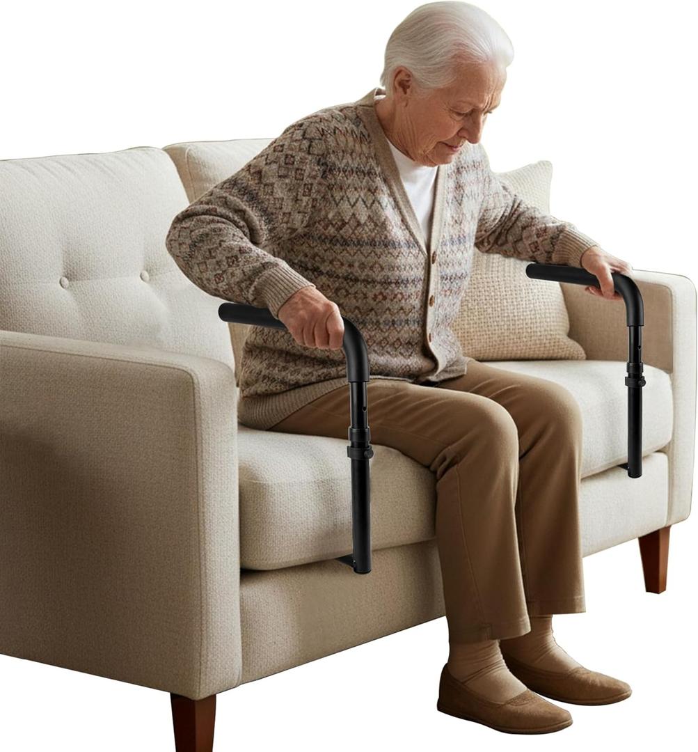 L1 Stand Assist Rail for Couch, Chair Stand Assist Aid for Elderly, Elderly Assistance Products, Disabled, Senior Mobility Aids Adjustable for Sit, Stand, Couch Cane, 18 in Couch Wide at Least