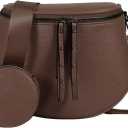 Crossbody Bags for Women, Large Vegan Leather Trendy Bum Bag