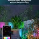 Ligency Smart Low Voltage Landscape Lights, 2 Pack Outdoor Spot Lights IP65 Waterproof Work with APP, Alexa and Google Assistant, RGBW Color Changing Spotlights for Yard Garden, 28.8Ft