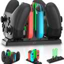 Controller Charger Dock for Nintendo Switch  6 in 1 Charging Station for 4 Joy-Cons & 2 Pro Controllers, LED Indicator, Quick USB Charging, Not Compatible with Switch 2 Joycon