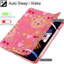 Mektron Case for 2026 iPad Air 11 inch M4 8th (M3 2025 7th /M2 2024 6th), Compatible with iPad Air 10.9" (2022 5th Gen /2020 4th Gen), Buit in Pencil Holder Shockproof Clear Shell, Teddy Bow-Kawaii