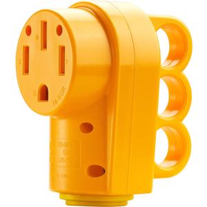 Kohree 50 Amp RV Plug Female, 125 250V RV Receptacle Plug, Heavy Duty NEMA 14-50R RV Replacement Plug with Ergonomic Grip Handle for RV, Camper, Caravan, Motorhome, Van, Trailer 