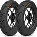 10 Inch Supermoto Wheels Set: 90/90-10 Front & 100/90-10 Rear Mini Emoto Wheels, Fits ETM Rtr (Wheels only)