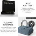 EVERGRACEHOME Chunky Chenille Knit Throw Blanket for Couch, Soft Luxurious Moss Stitch Blankets for Bed, Cozy Decorative Farmhouse Knitted Throws for Sofa, Stormy Blue, 50" x 60"