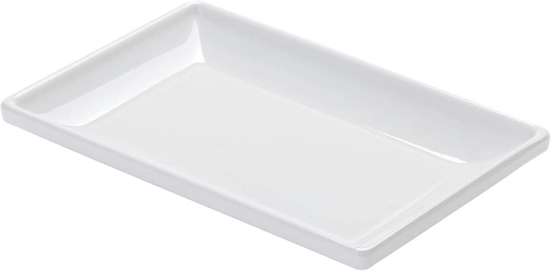American Metalcraft MMP6 Mini Rectangle Plate, Melamine, White, 6-5/8" L, 1 Count (Pack of 1)