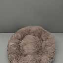 Calming Dog Bed & Cat Bed, Anti-Anxiety Donut Cuddler Warming Cozy Soft Round Fluffy Faux Fur Plush Cushion bed for Small Medium Dogs and Cats (20"/24"/27"/30") (20.0"L x 20.0"W x 8.0"Th, Brown)